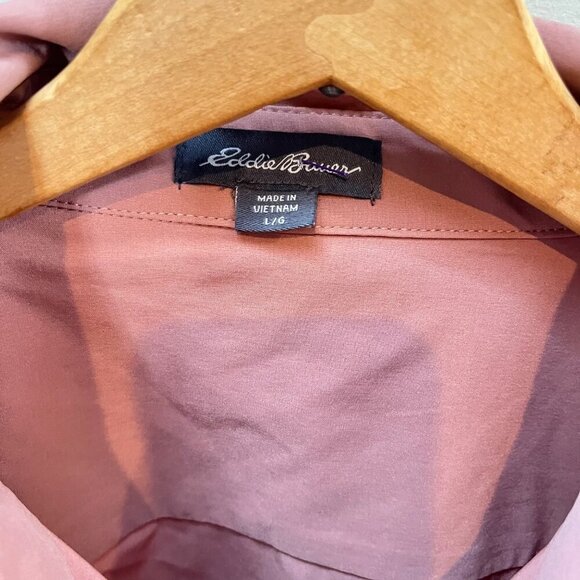 NEW Eddie Bauer Men's Short Sleeve Button Front Shirt- Size L - Picture 4 of 7